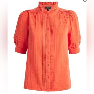 ME+EM Vibrant Orange Blouse